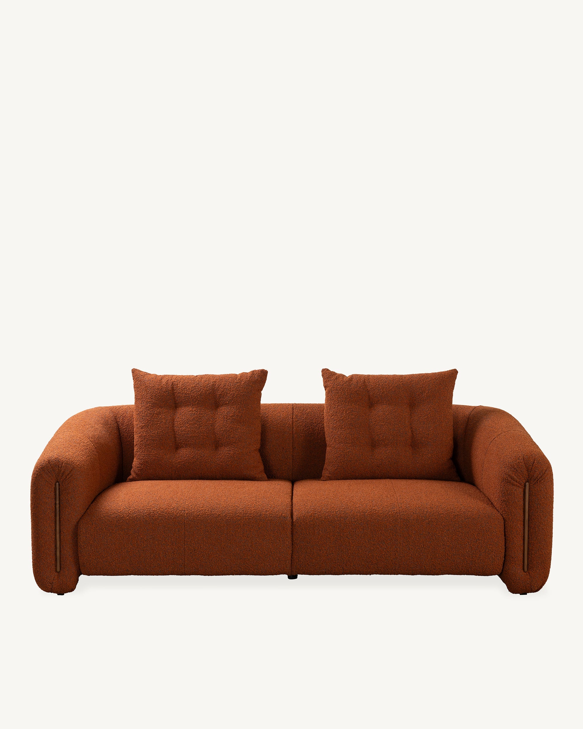 Kurva 3 Seat Sofa Burnt Orange