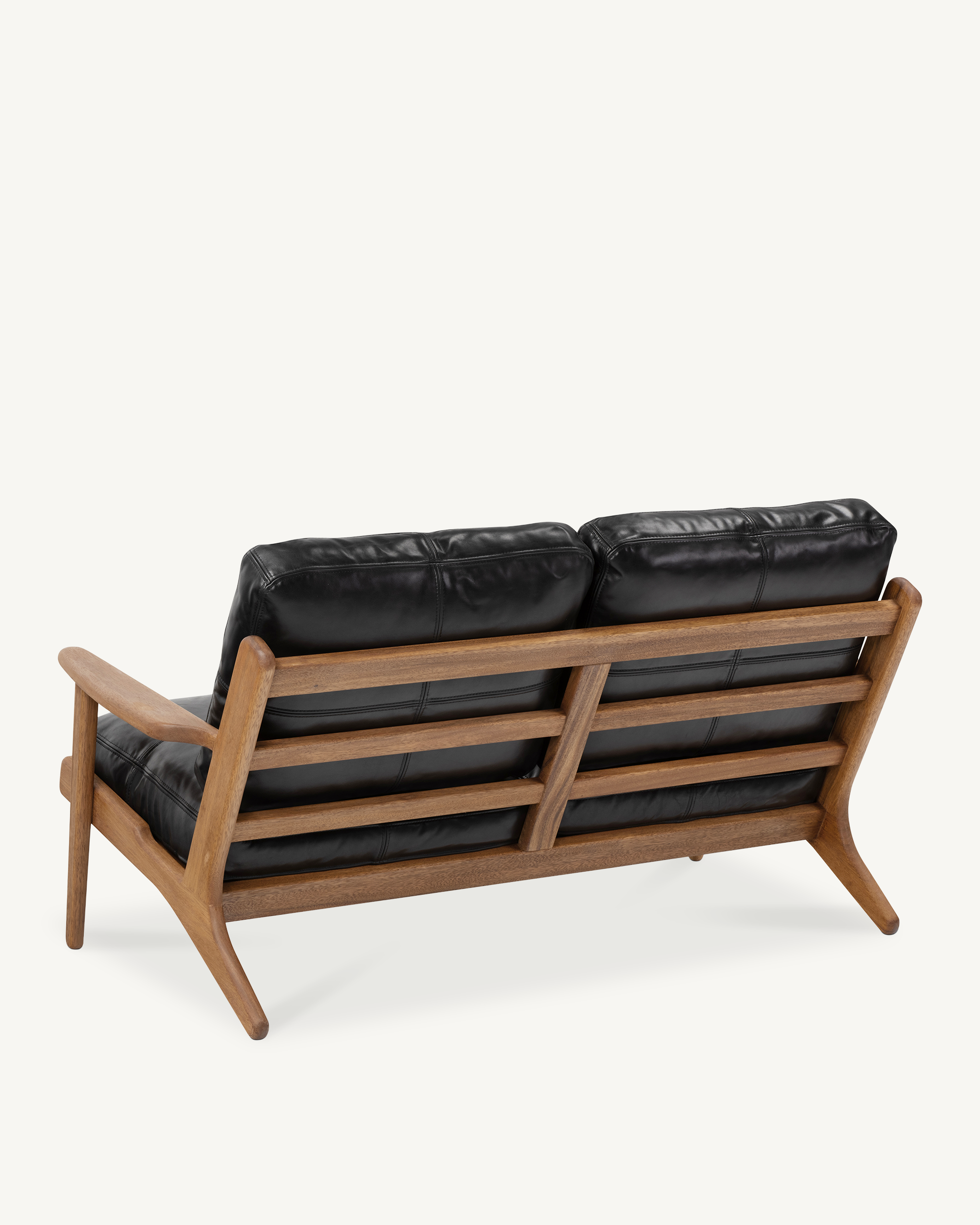 Map 2 Seat Sofa - Walnut & Leather