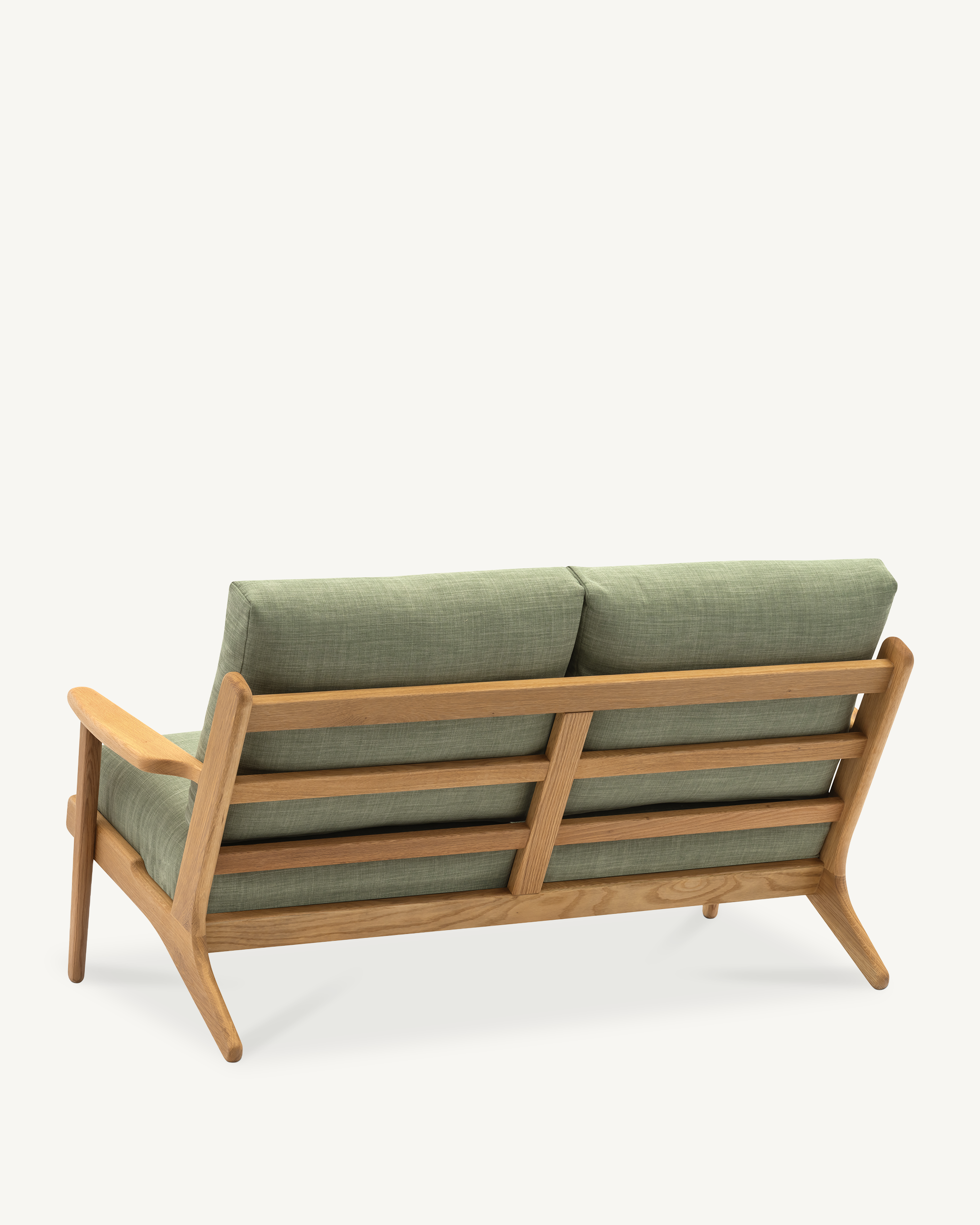 Map 2 Seat Sofa - Oak & Fabric