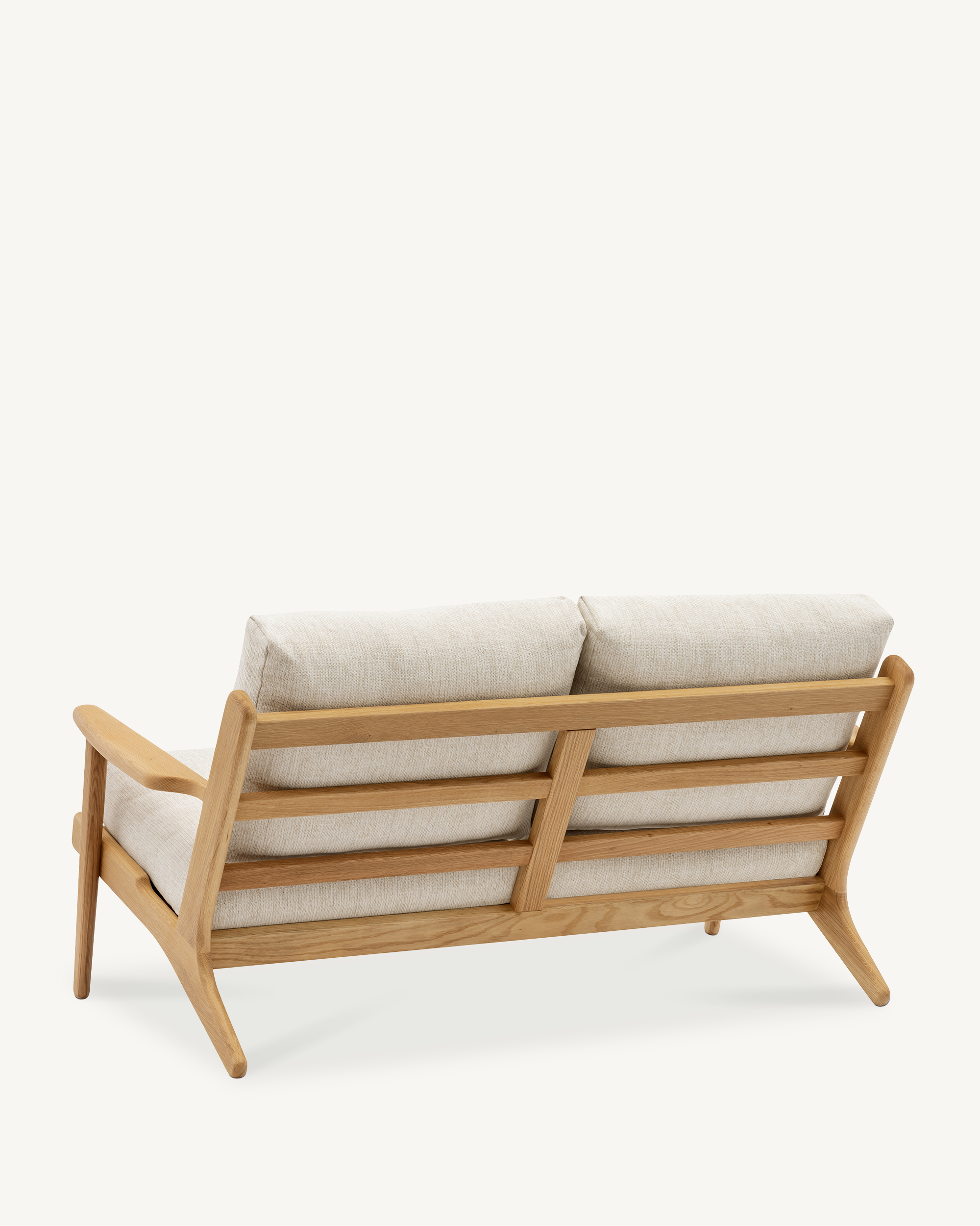Map 2 Seat Sofa - Oak & Fabric