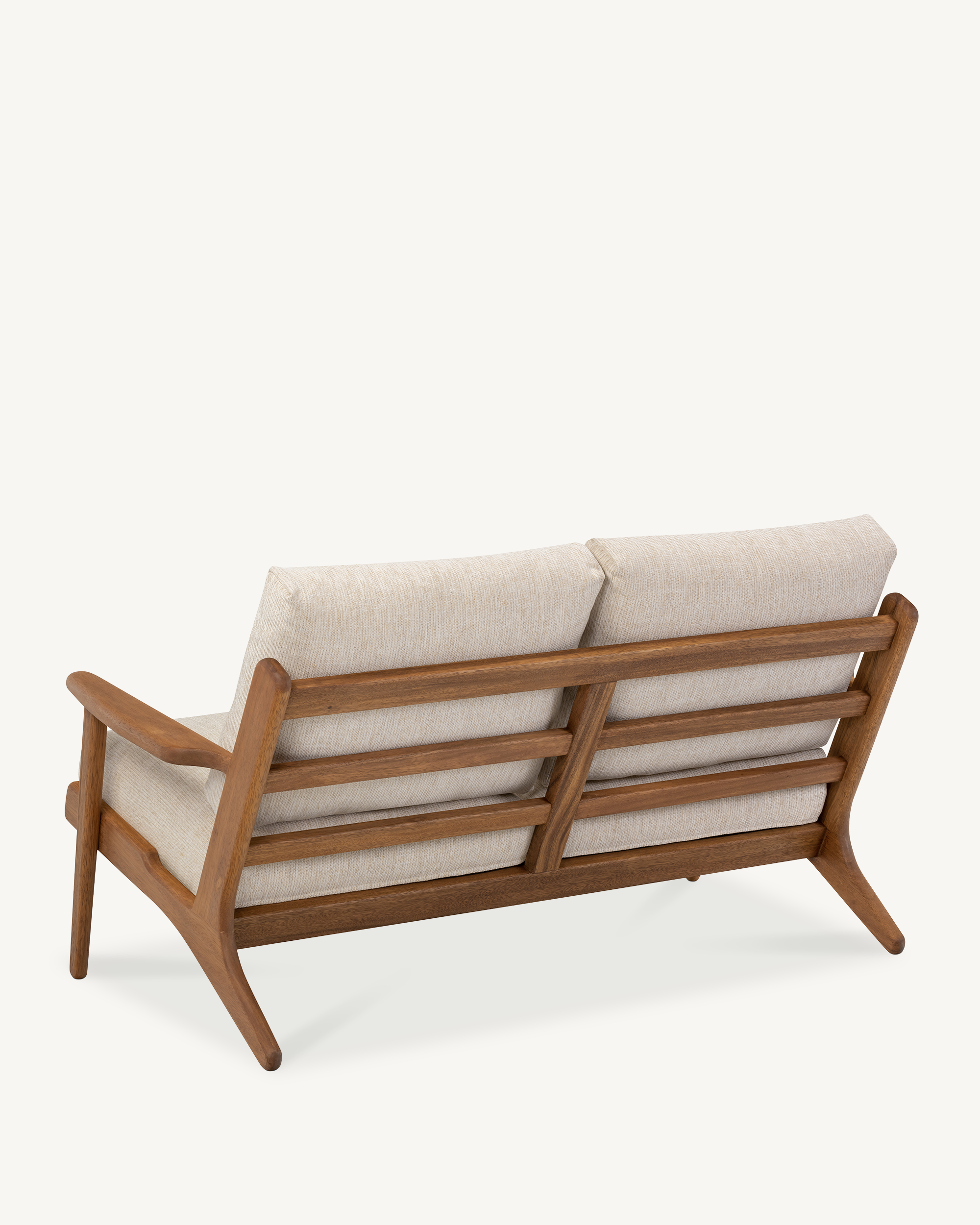 Map 2 Seat Sofa - Walnut & Fabric