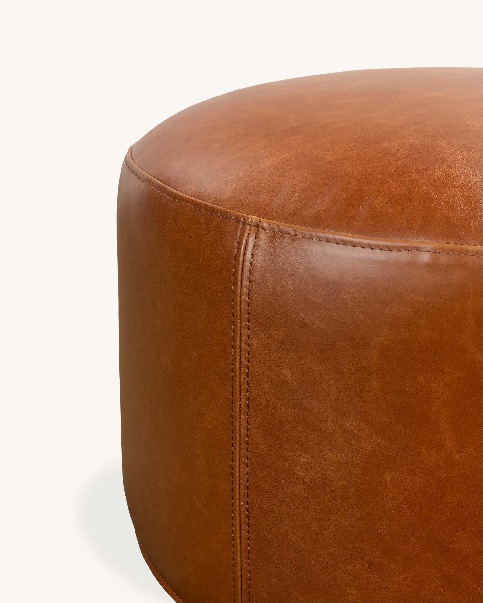 Metsa Ottoman Large - Brown Leather