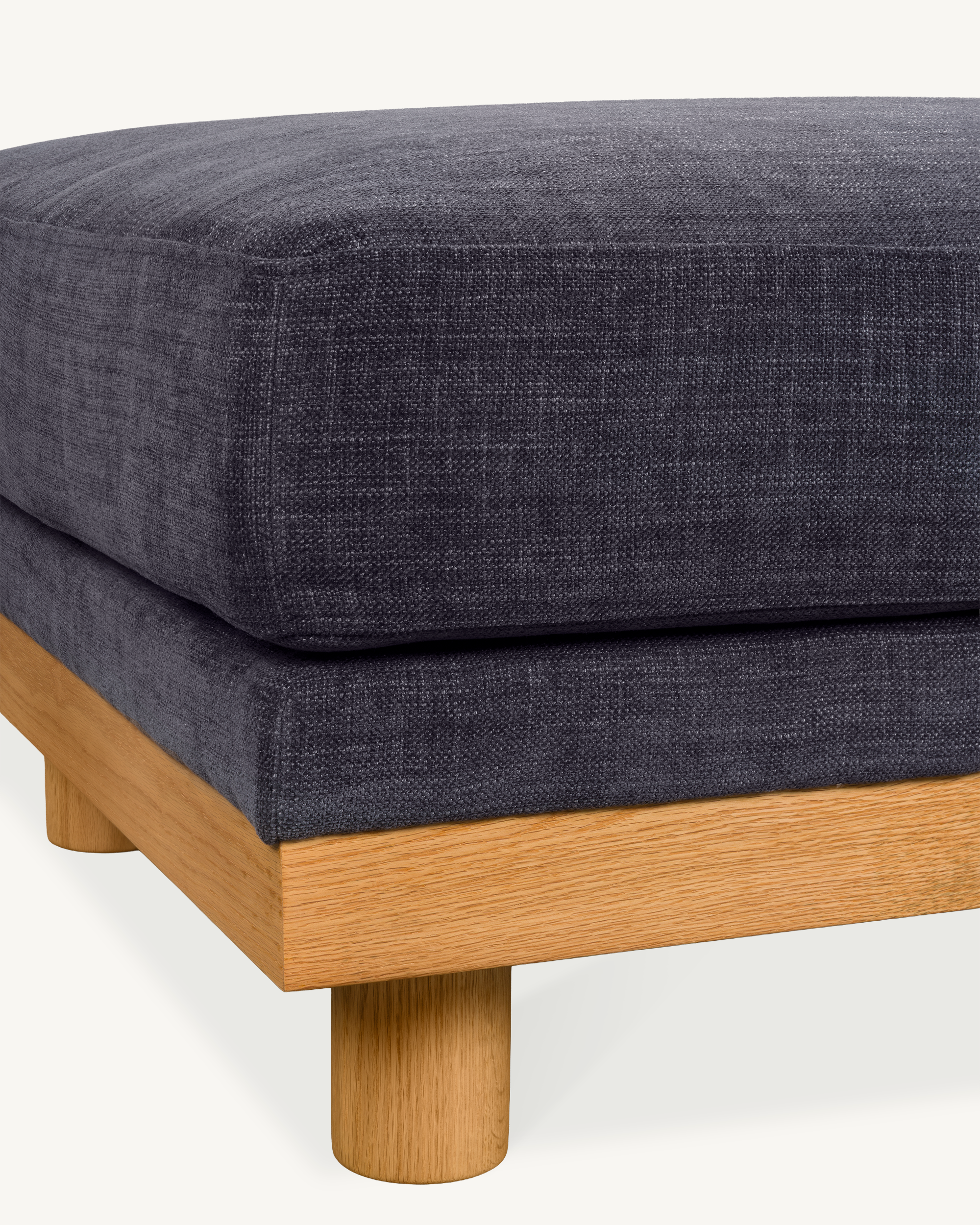 Metsa Sofa Foot Stool - Blue Smoke