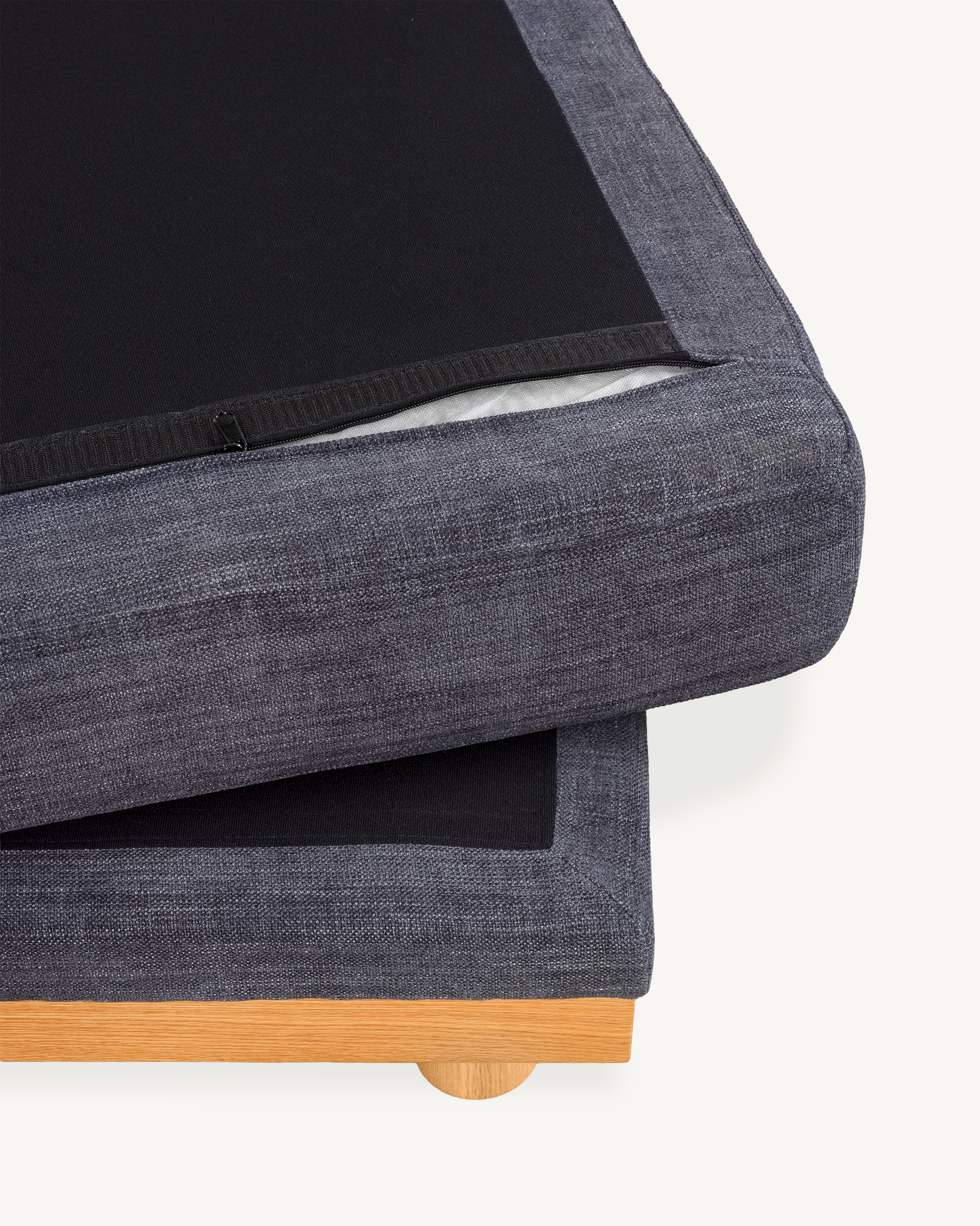 Metsa Sofa Foot Stool - Blue Smoke