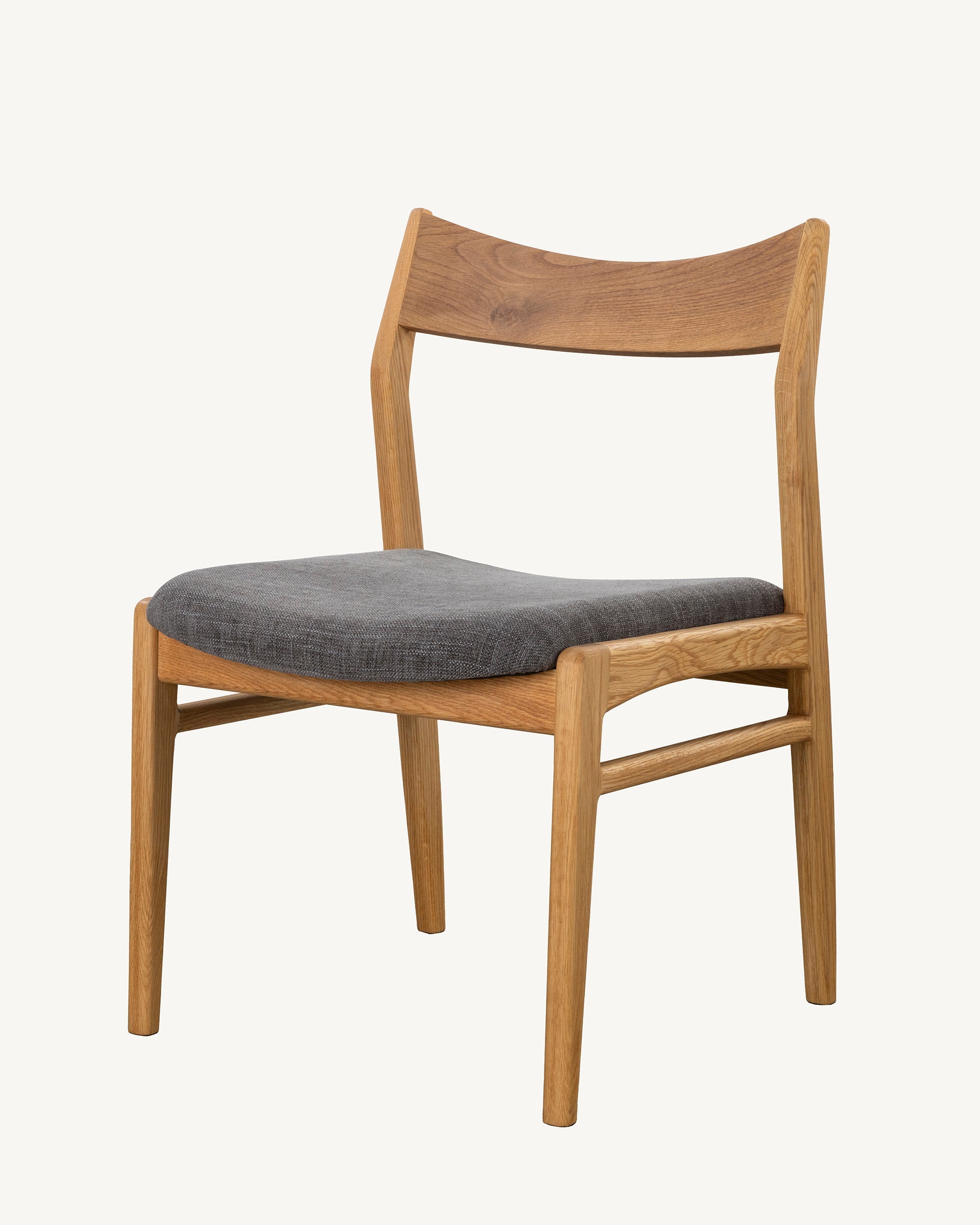Metsa 01 Solid Oak Dining Chair Charcoal