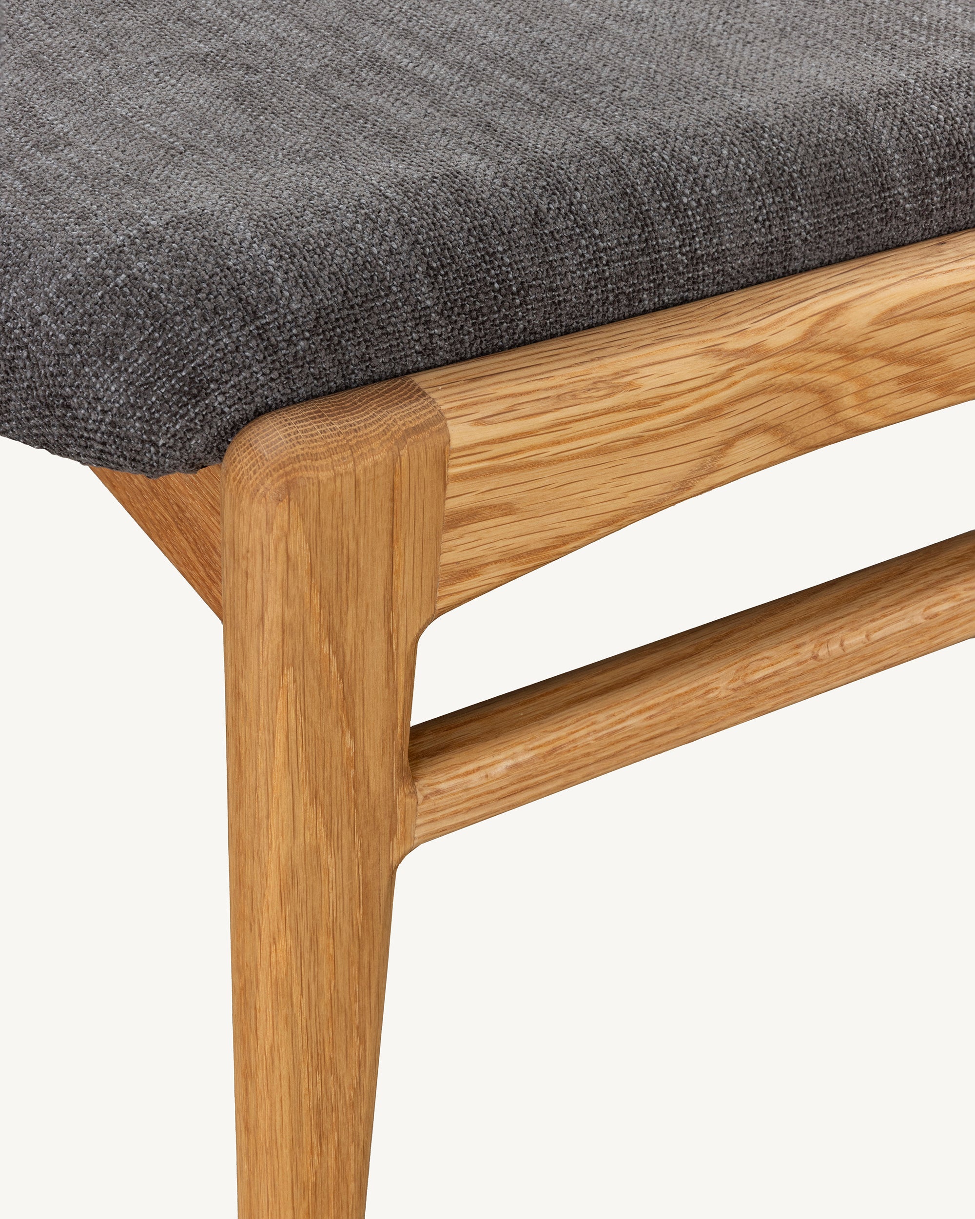 Metsa 01 Solid Oak Dining Chair Charcoal