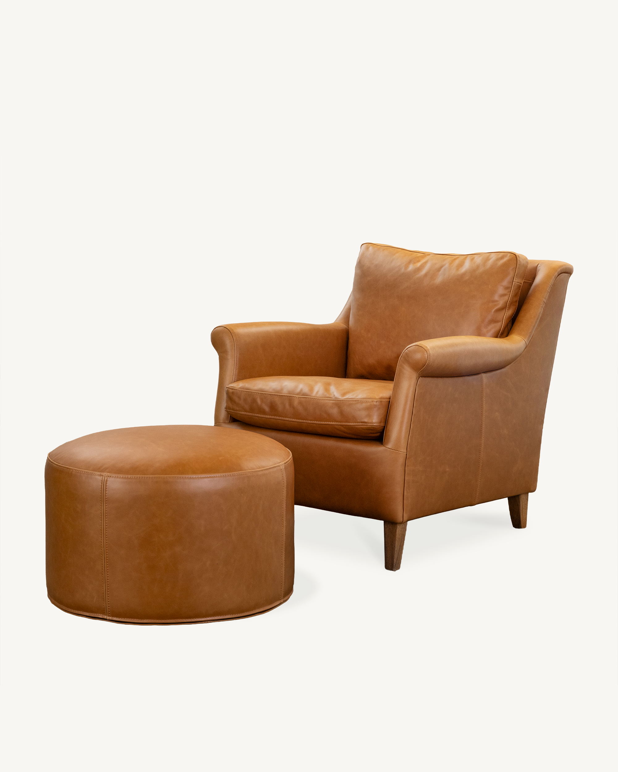 Club Arm Chair - Tan Leather