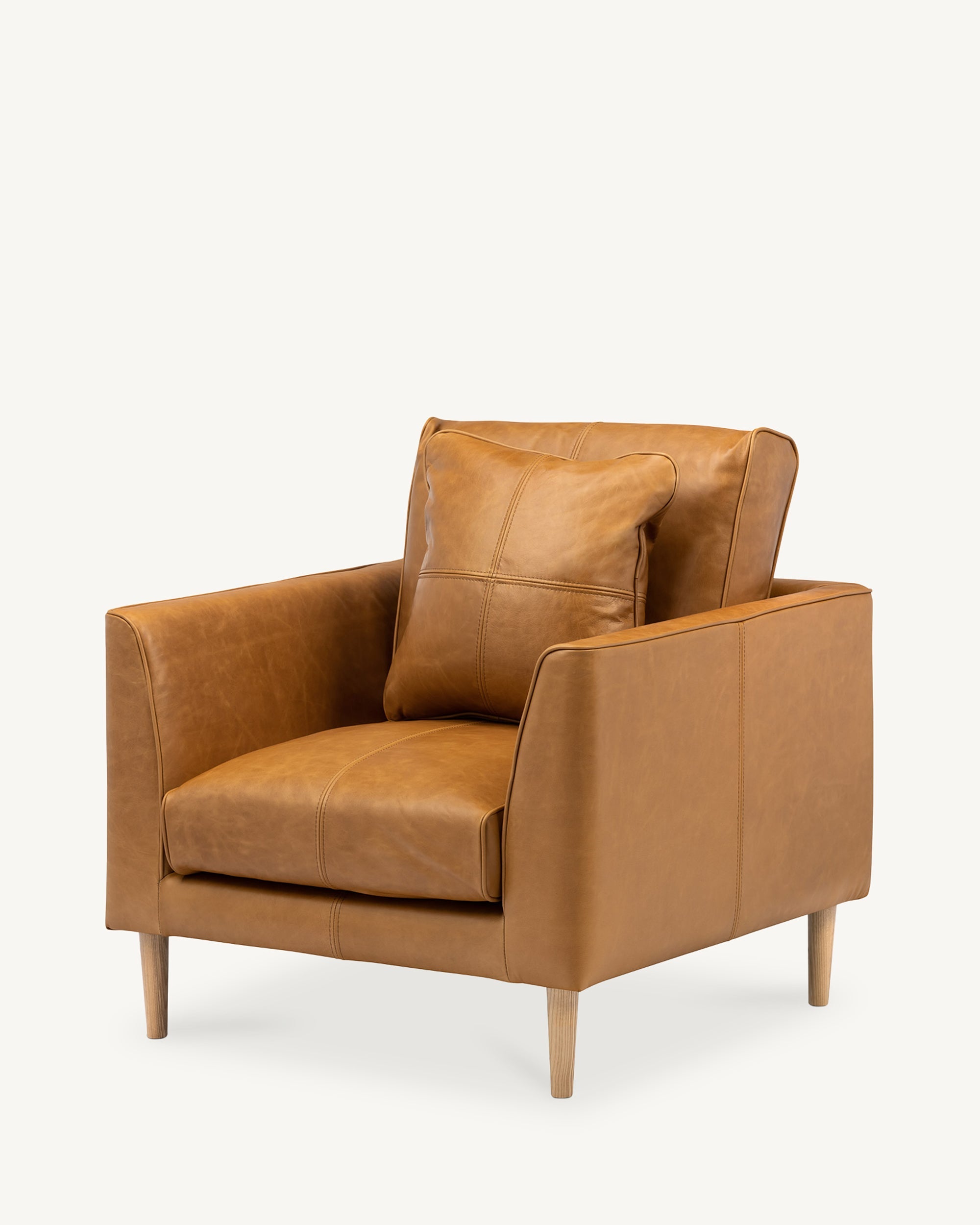 Narvik Armchair Tan Full-Grain Leather