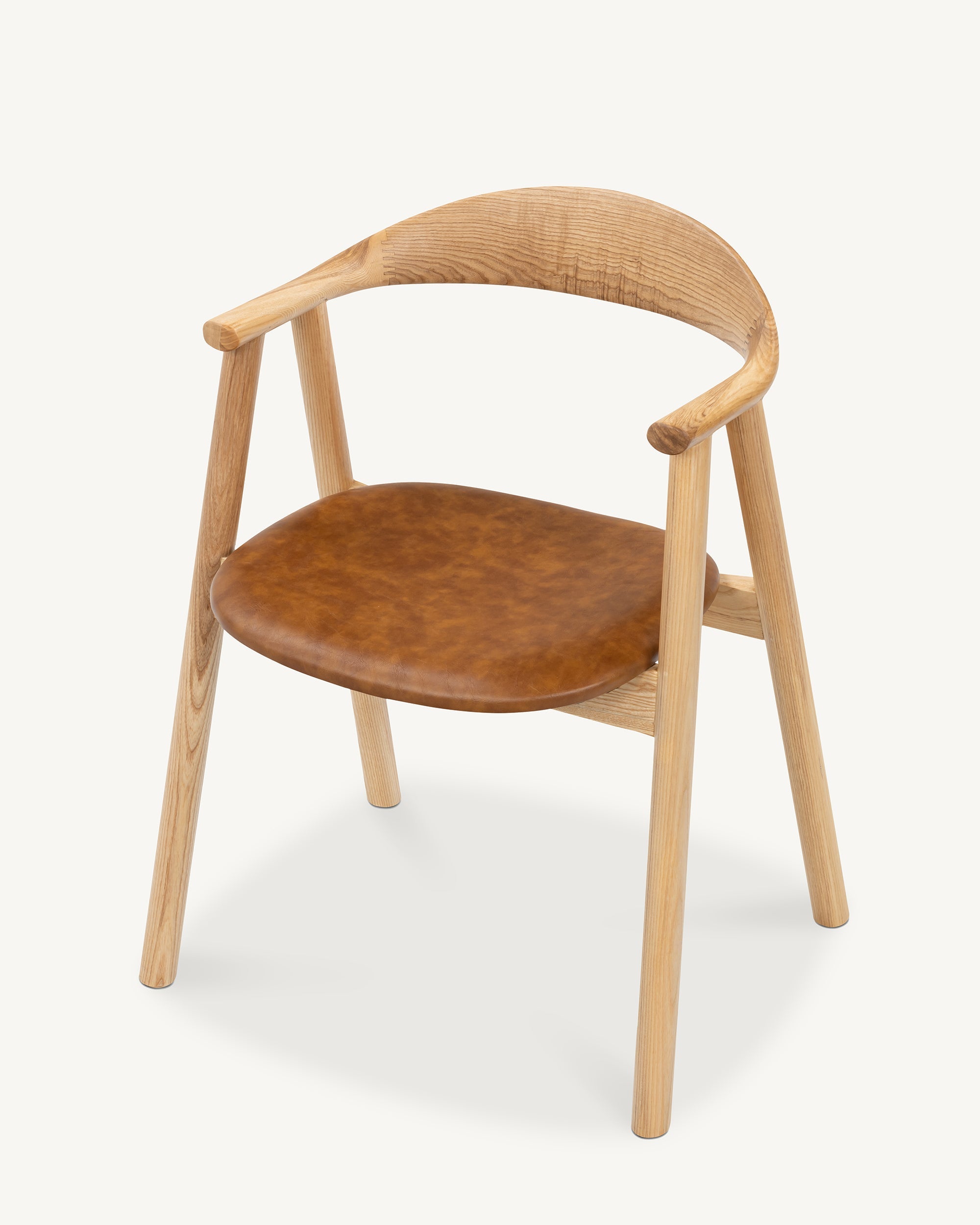 Vara 02 Tan Faux Leather Dining Chair