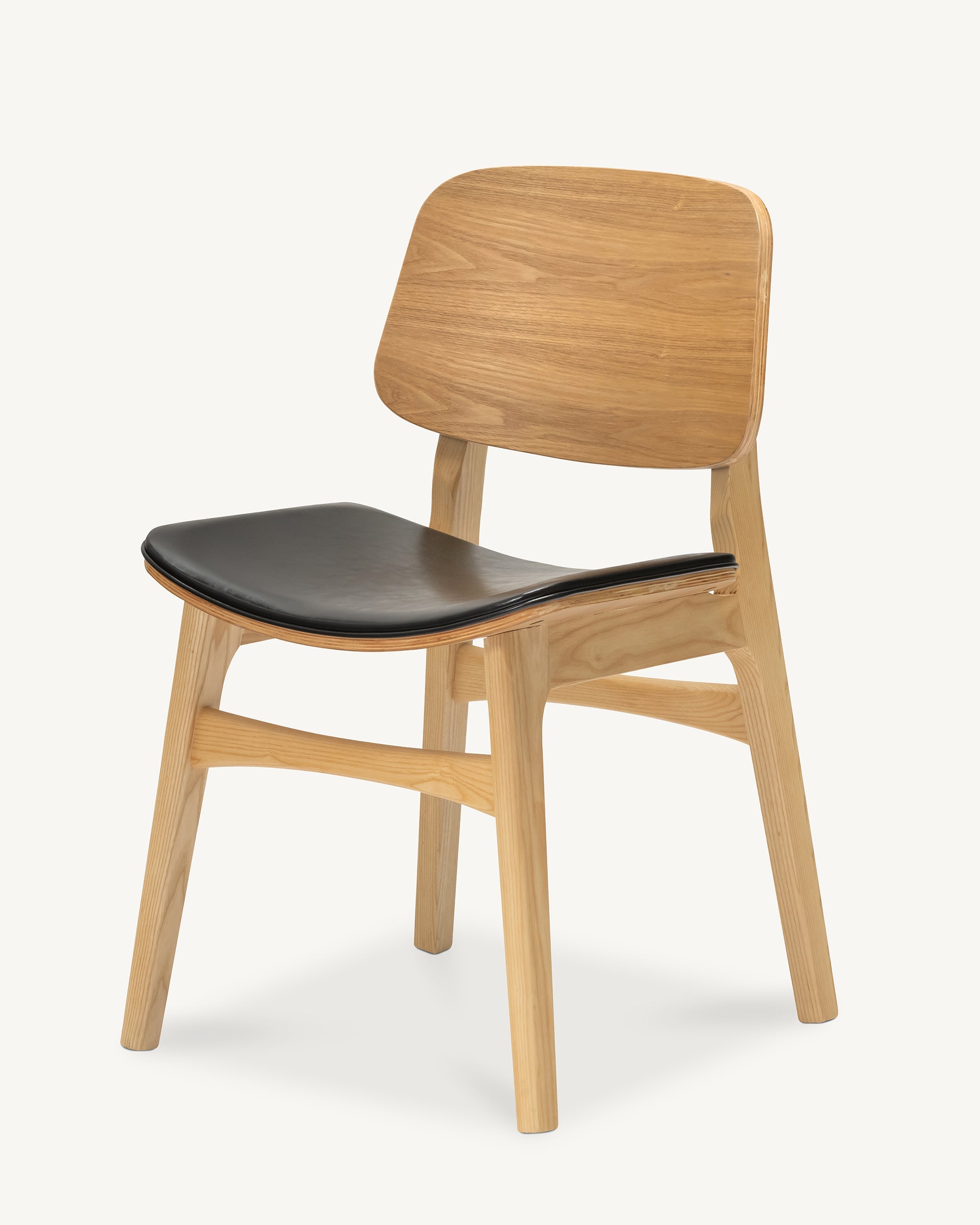 Vara 03 Black Faux Leather Dining Chair