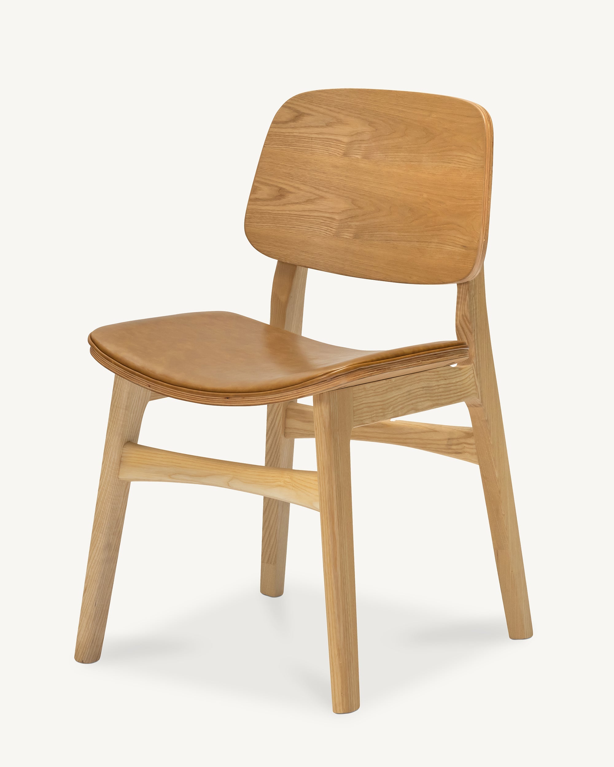 Vara 03 Tan Faux Leather Dining Chair