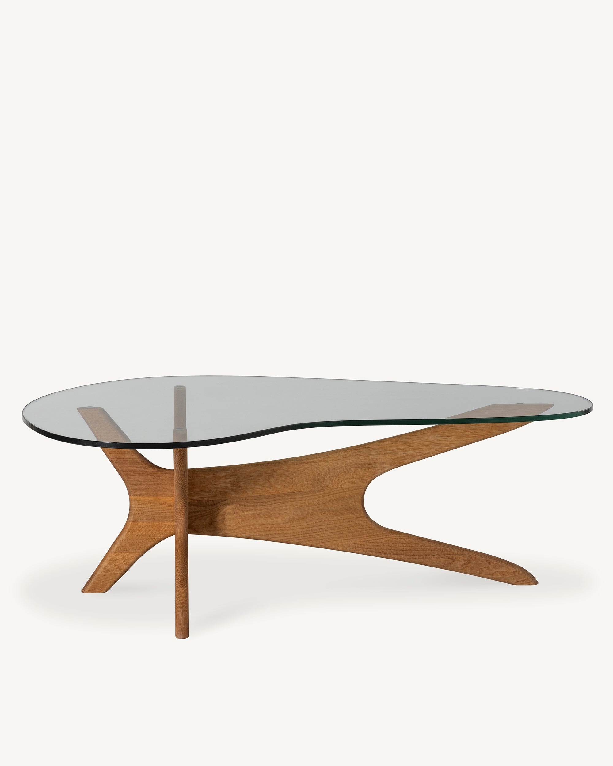 Vastra Glass Coffee Table (Solid Oak Base) | The Modern