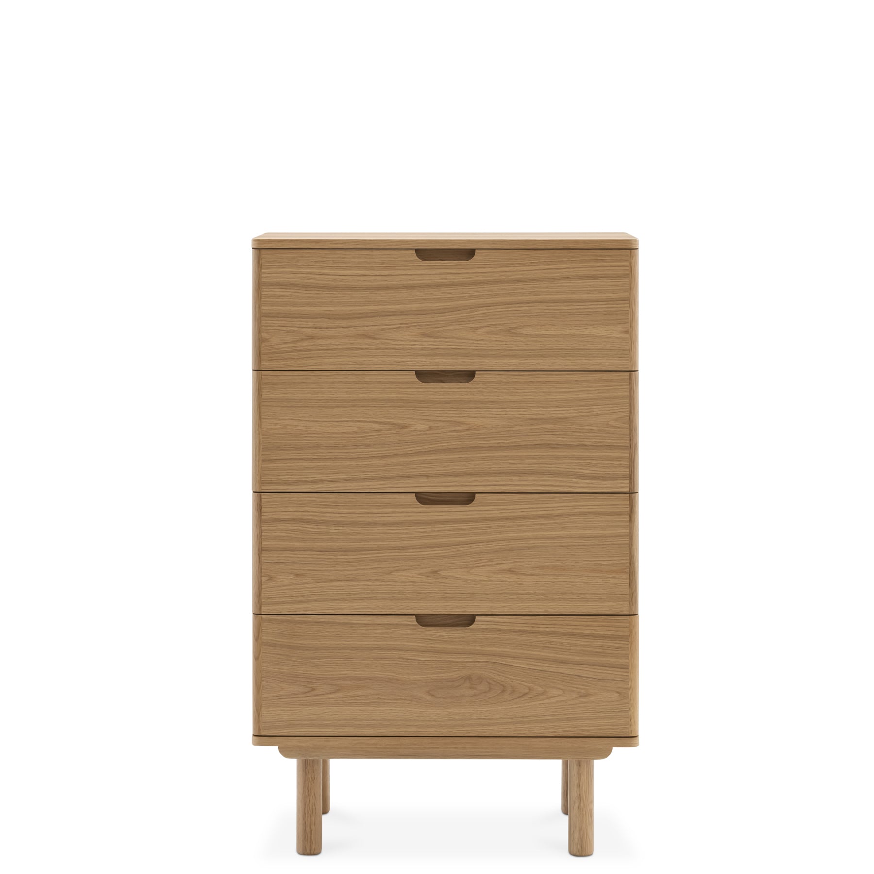 Orrma Narrow Chest of 4 Drawers - Oak Nat