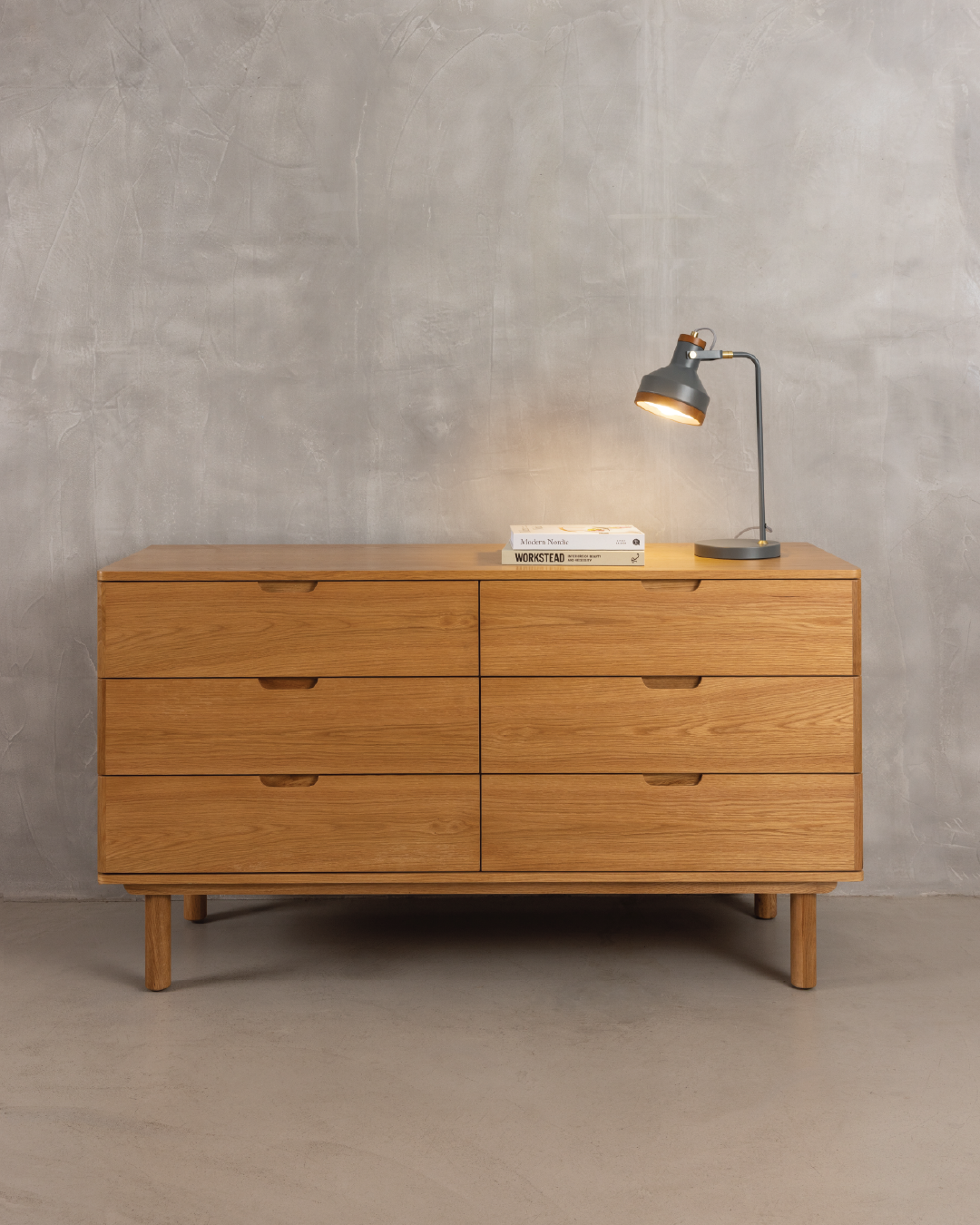 Orrma Oak Wide Chest of 6 Drawers
