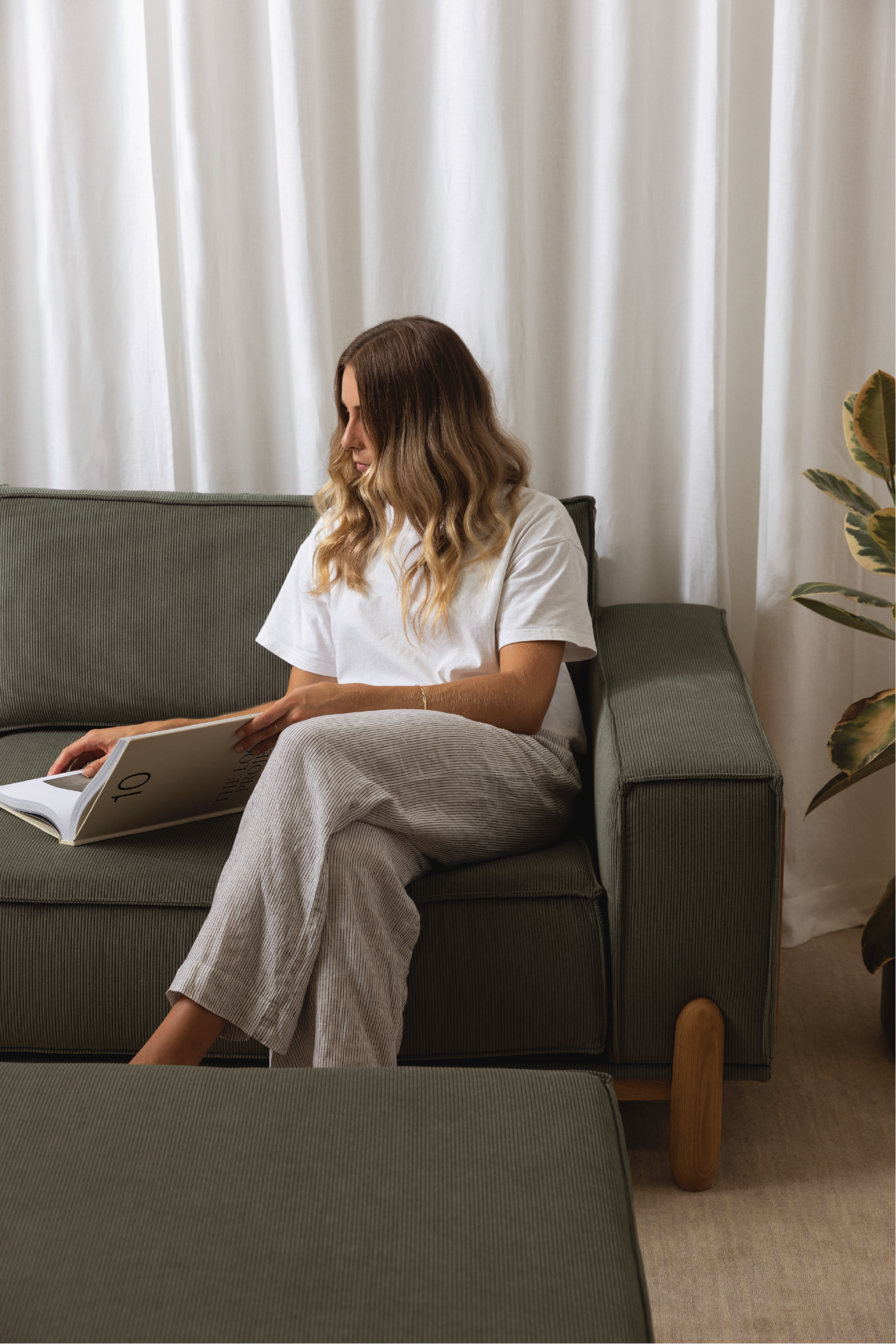 Norrsken 3 Seat Sofa Eucalyptus