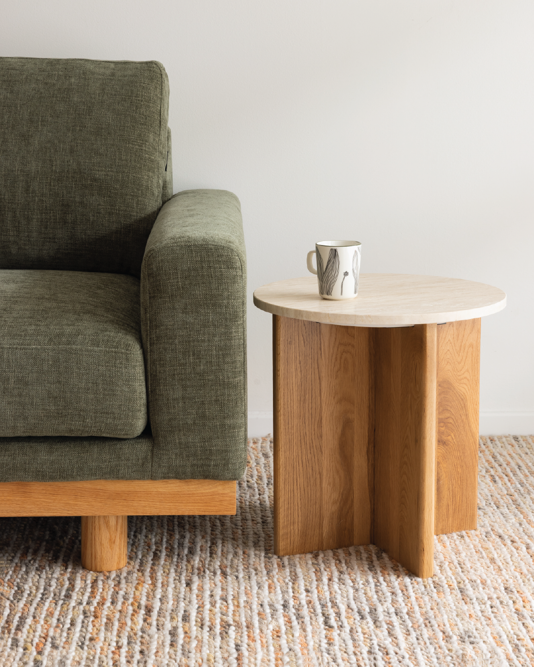Forest Travertine Side Table