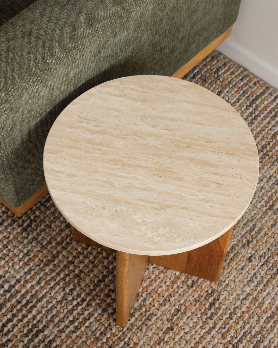 Forest Travertine Side Table