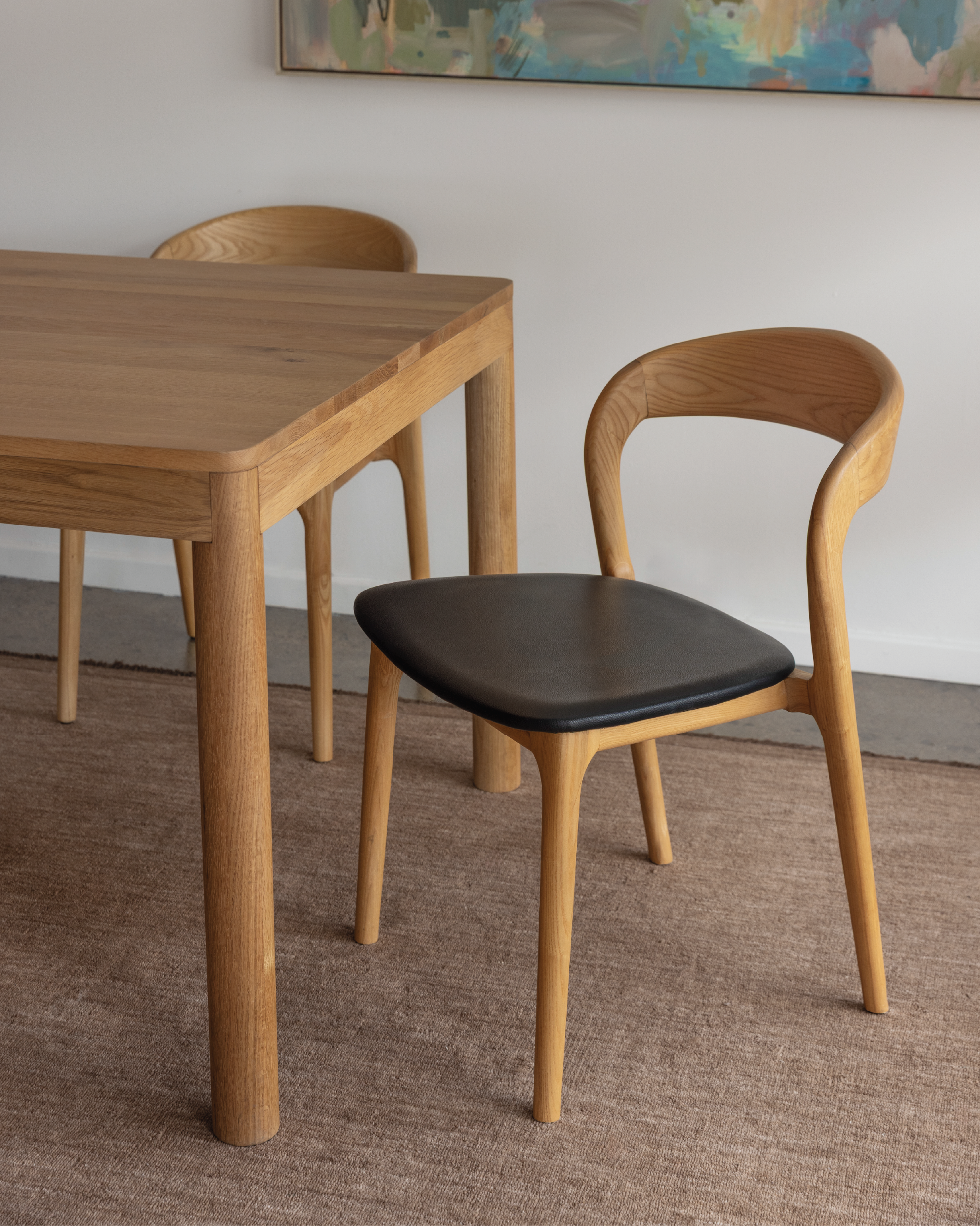 Vara 01 Black Faux Leather Dining Chair