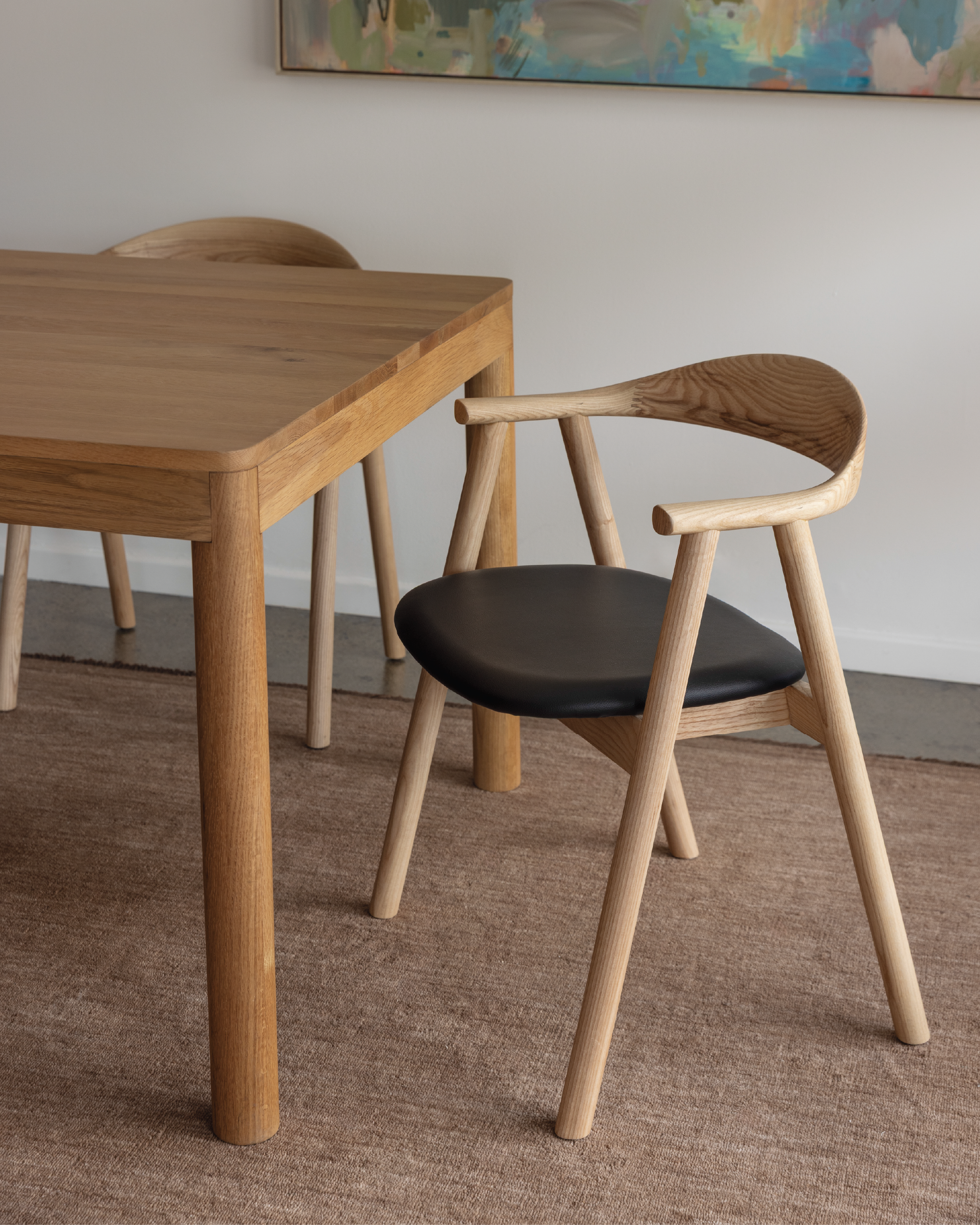 Vara 02 Black Faux Leather Dining Chair