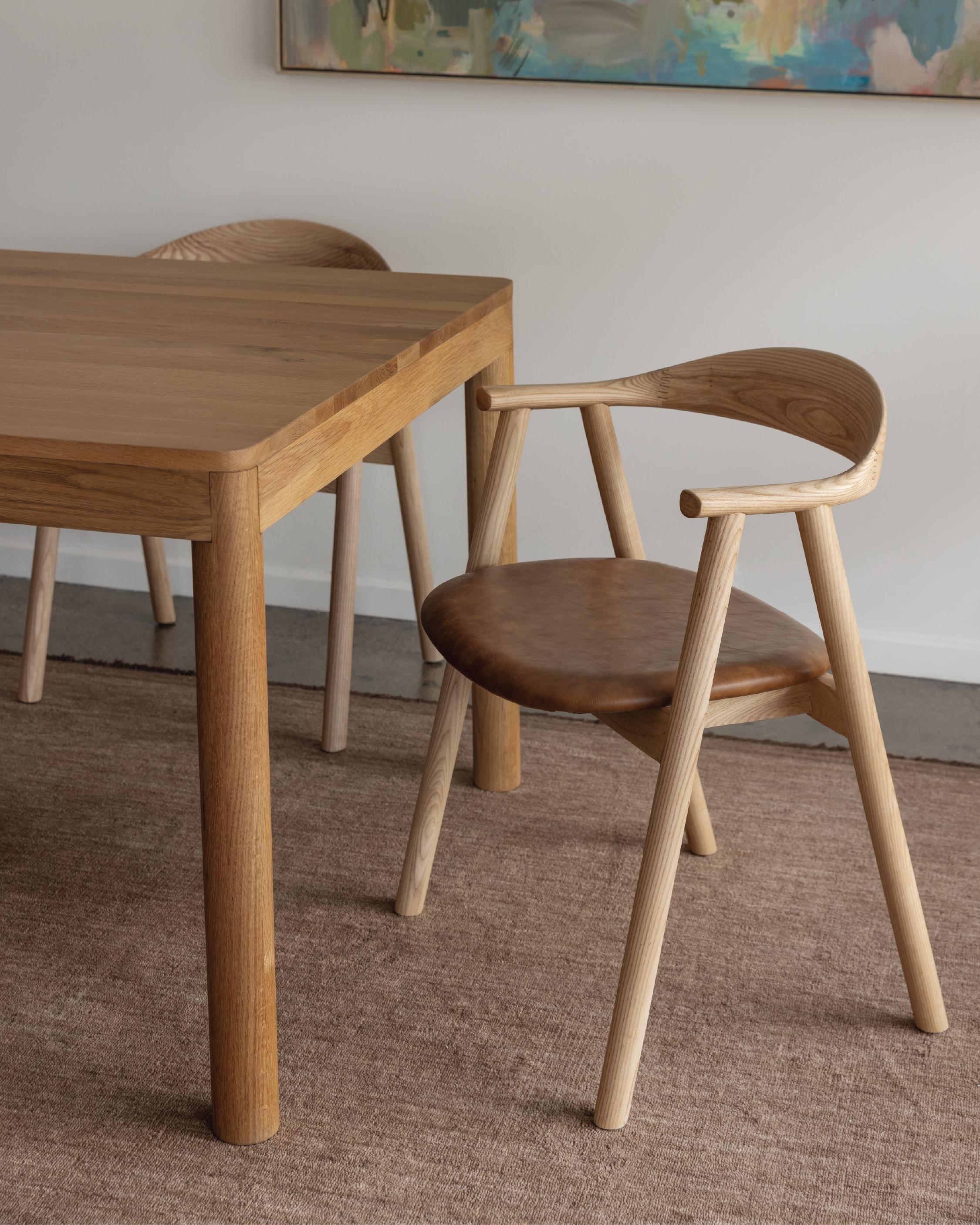 Vara 02 Tan Faux Leather Dining Chair