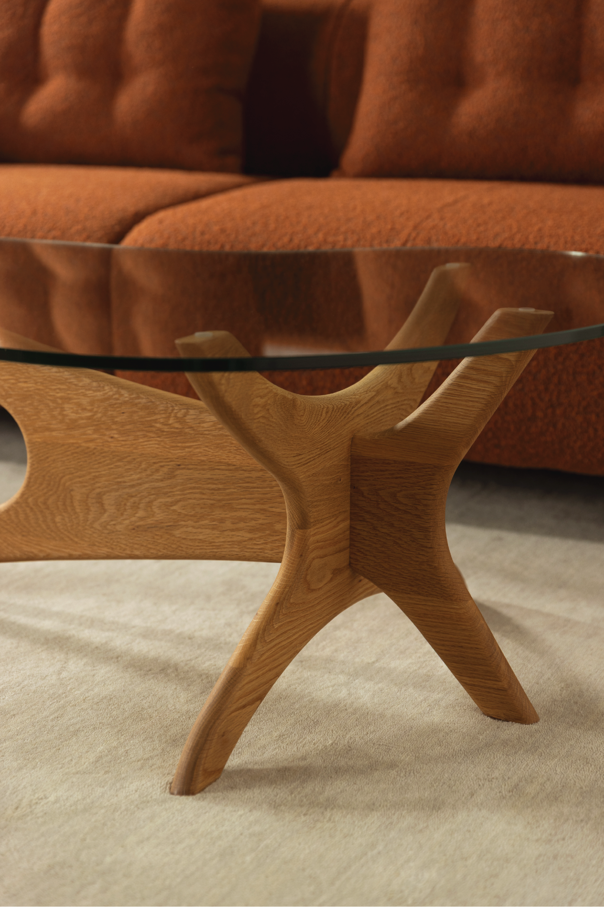 Vastra Glass Coffee Table Inspired by Noguchi Coffee Table
