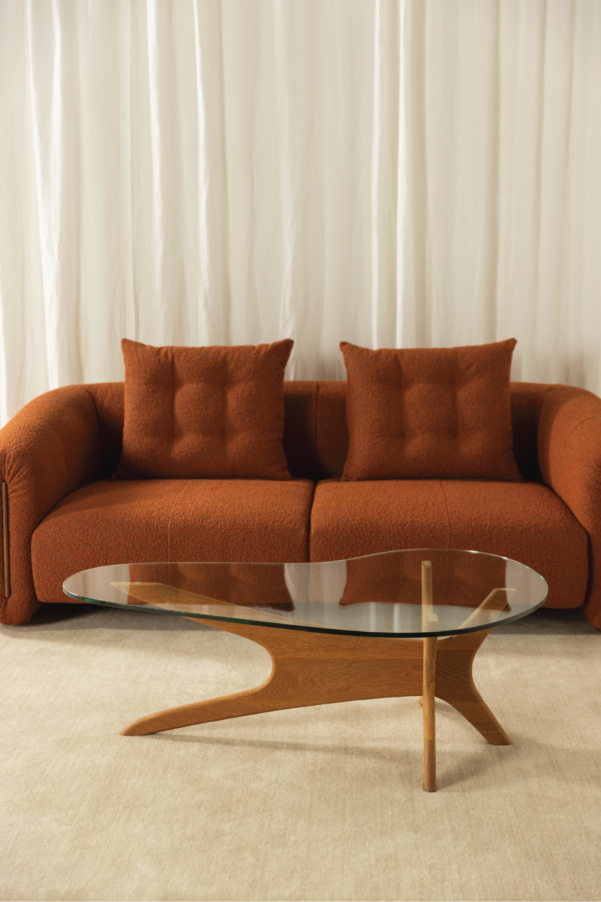 Vastra Glass Coffee Table Inspired by Noguchi Coffee Table