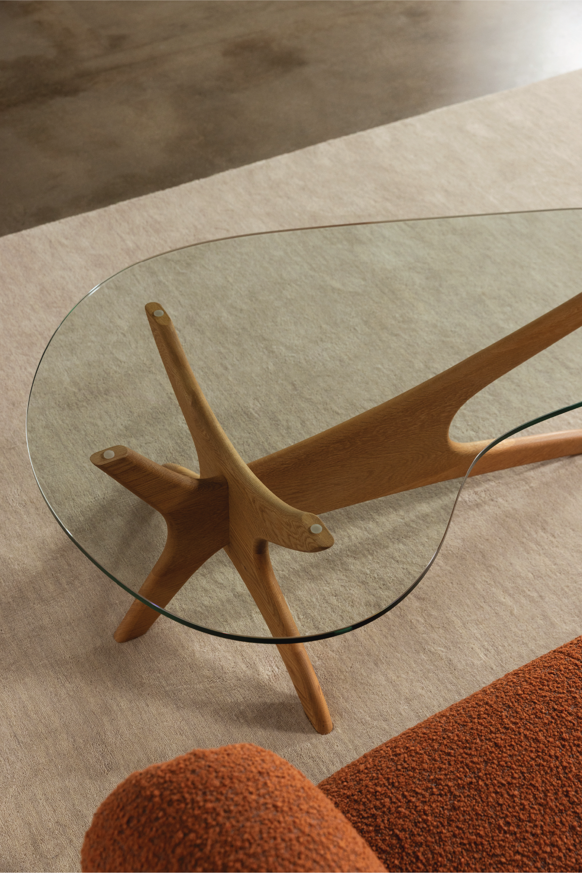 Vastra Glass Coffee Table Inspired by Noguchi Coffee Table