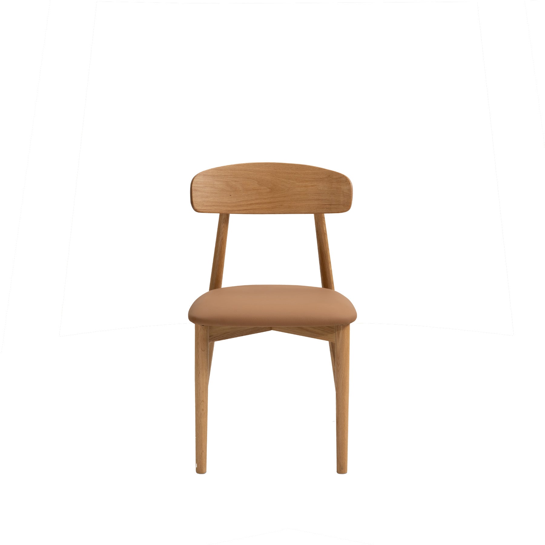 Forest 03 Cognac Leather Dining Chair