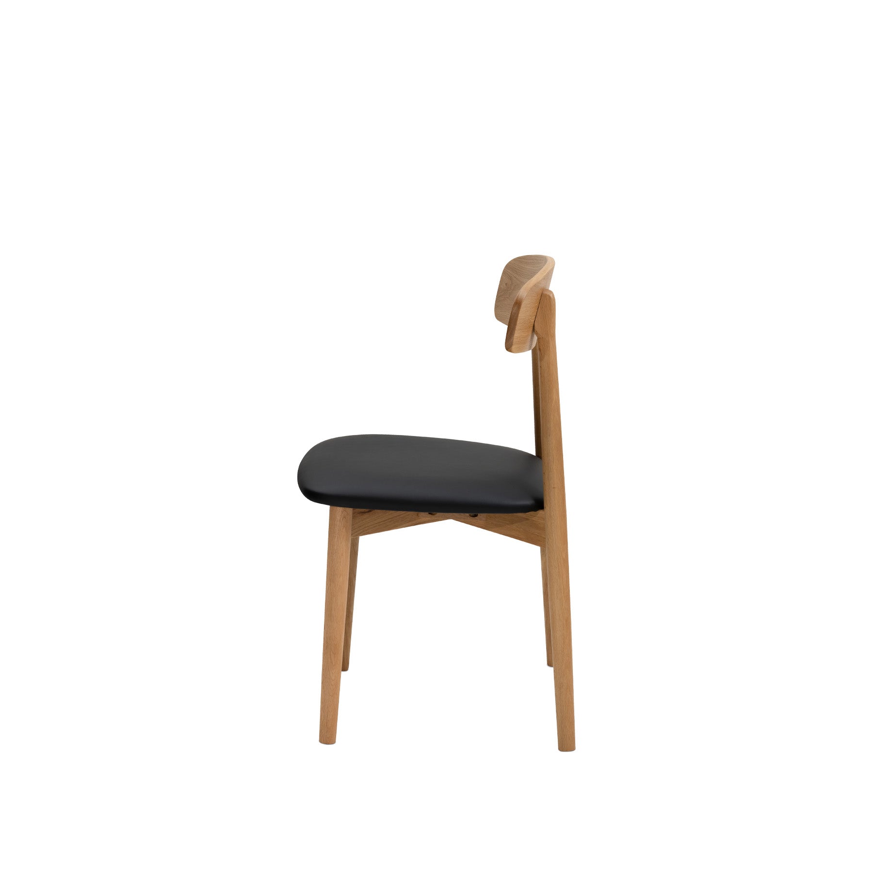 Forest 03 Black Leather Dining Chair