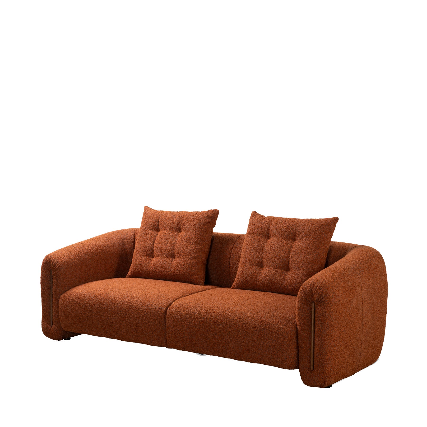 Kurva 3 Seat Sofa Burnt Orange