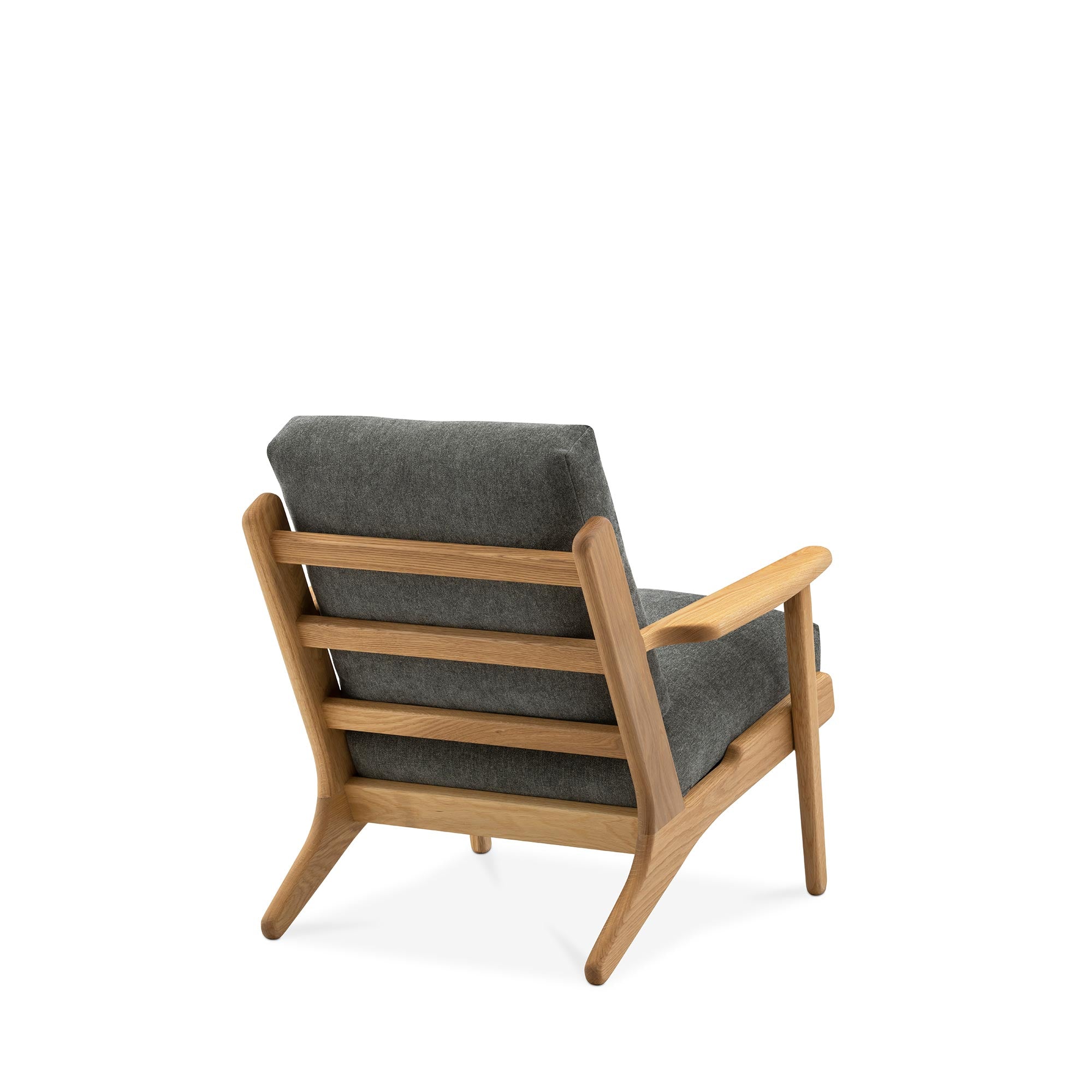 Map Armchair Oak Frame Evergreen Green Fog Fabric