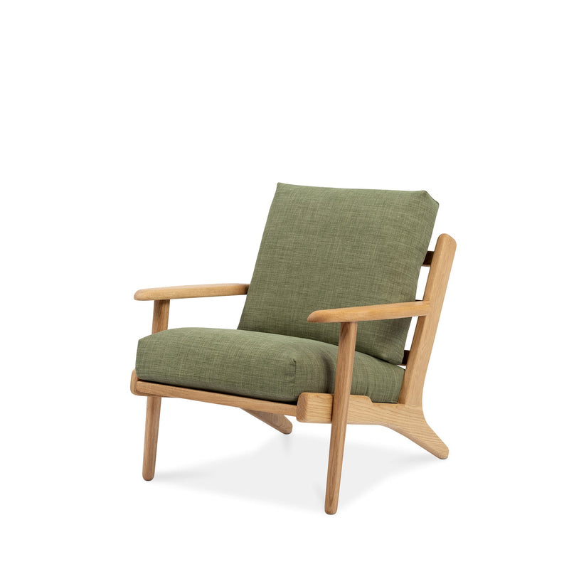 Map Armchair (Oak Frame/Sage Green)