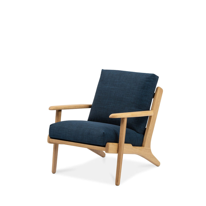 Map Armchair (Oak Frame/Royal Blue)