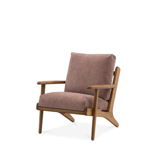 Map Armchair (Walnut Frame/Dusty Rose)