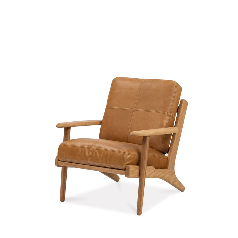 Map Armchair (Oak Frame/Tan Leather)