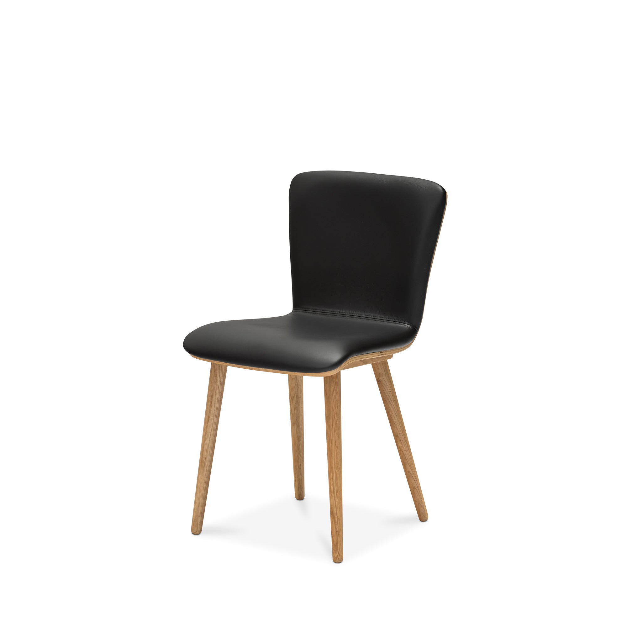 Arna 02 Dining Chair - Black Leather