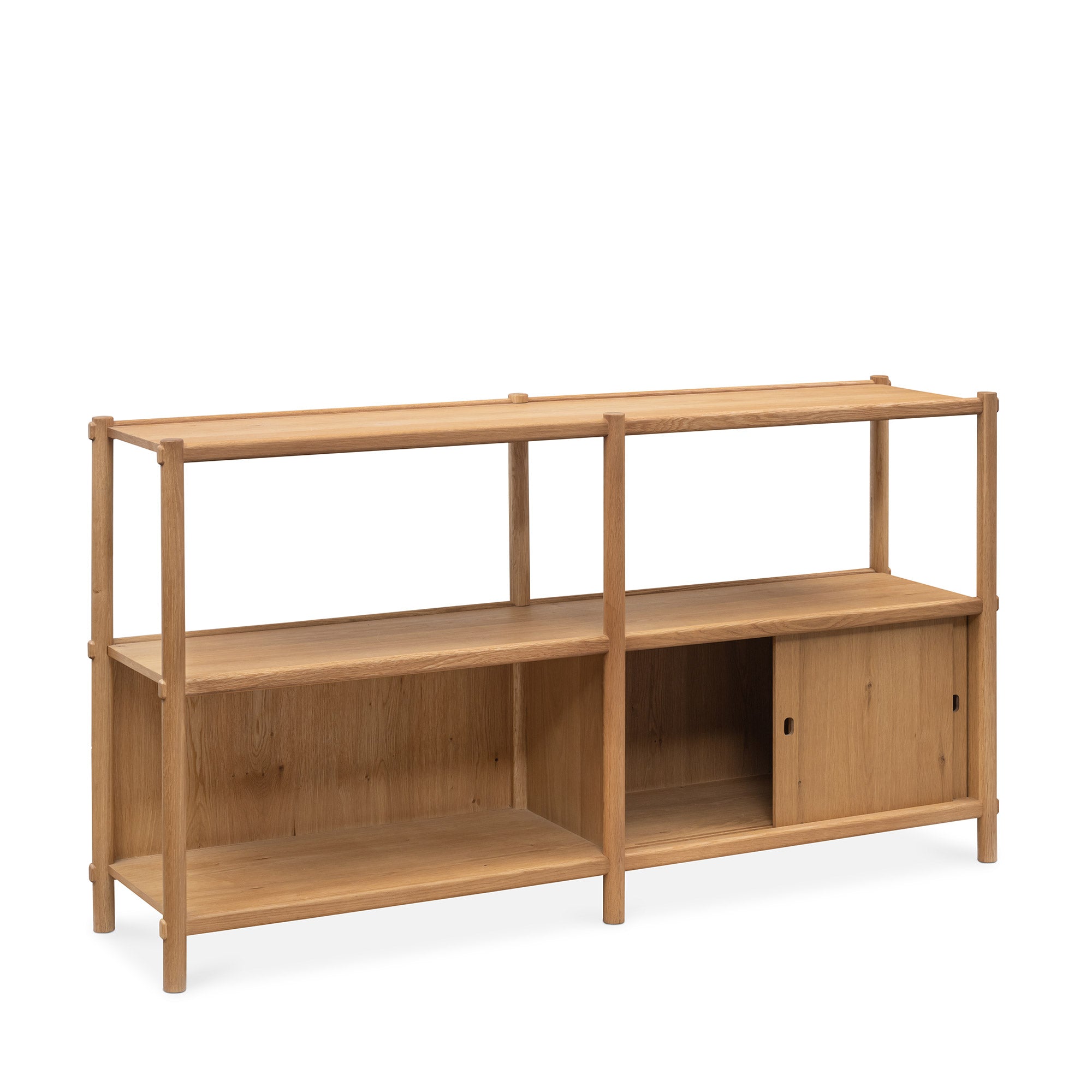 Arna Low Oak Bookcase