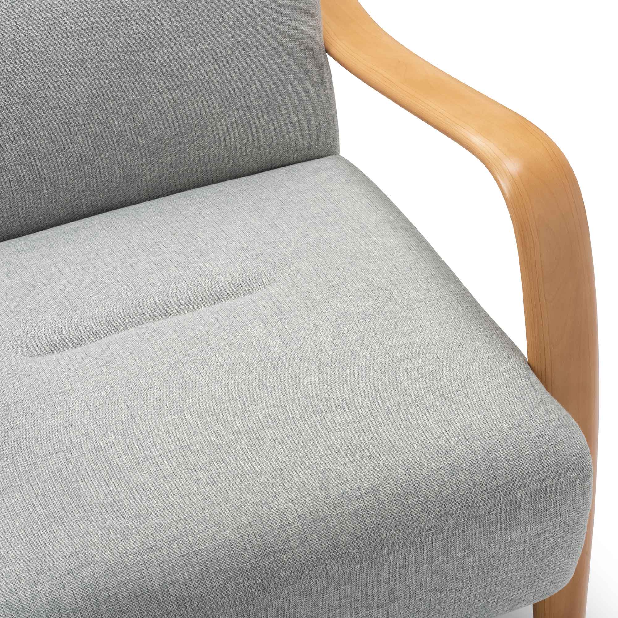 Beech Mid-Century Armchair Grey Fog