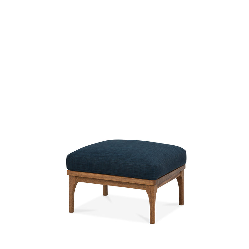 Den Footstool (Walnut Frame/Royal Blue)