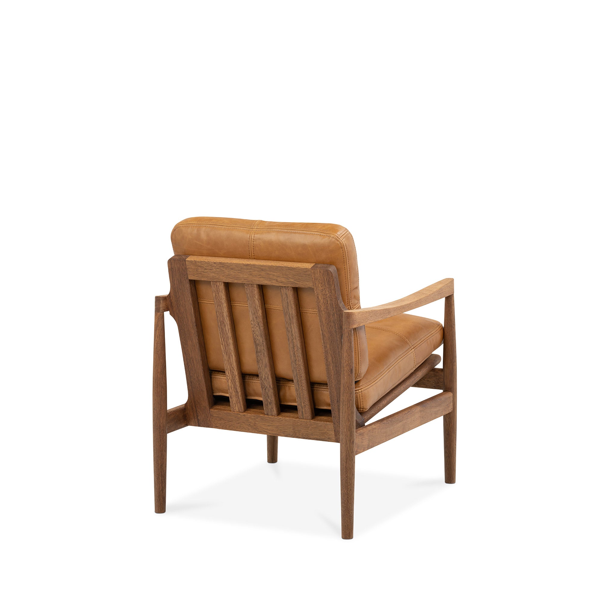 Den Armchair Walnut Tan Leather