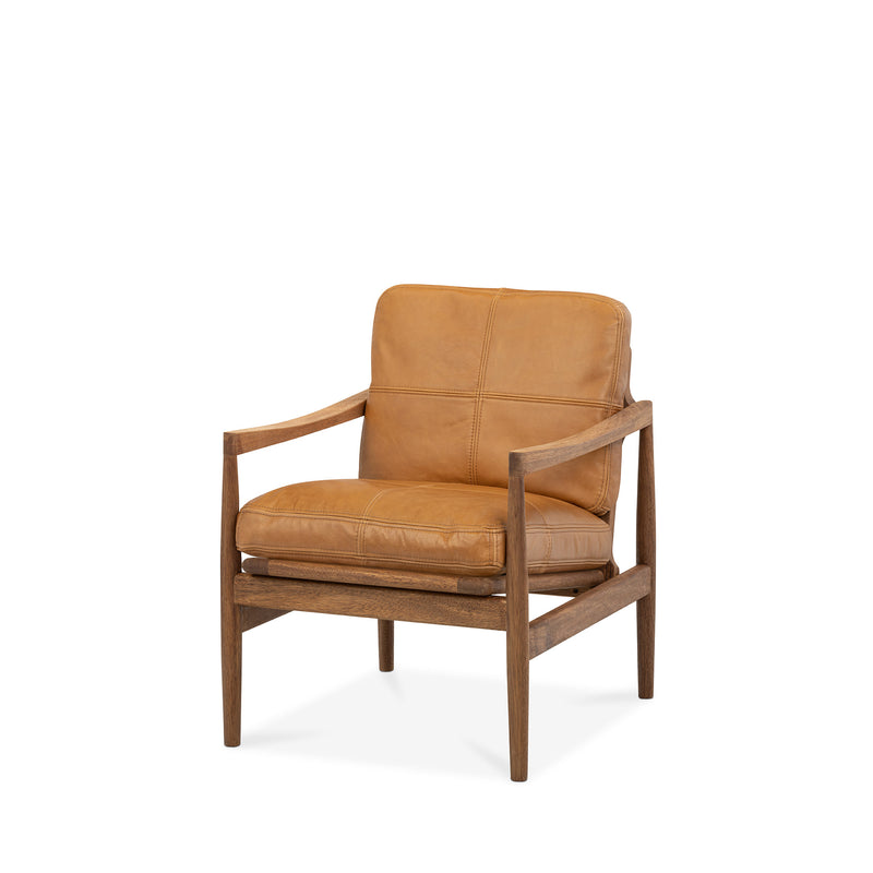 Den Armchair (Walnut Frame/Tan Leather)