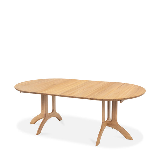 Dining Table Round with 2 Extensions - Elm Oiled