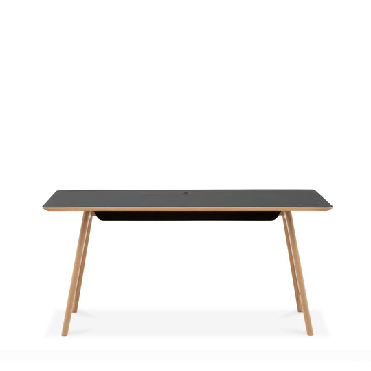 FIKA Oak Desk - Charcoal