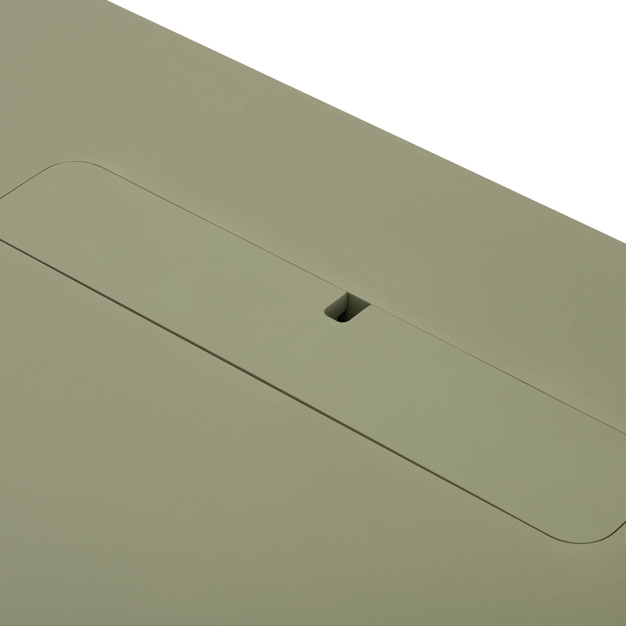 FIKA Oak Office Desk Olive Linoleum