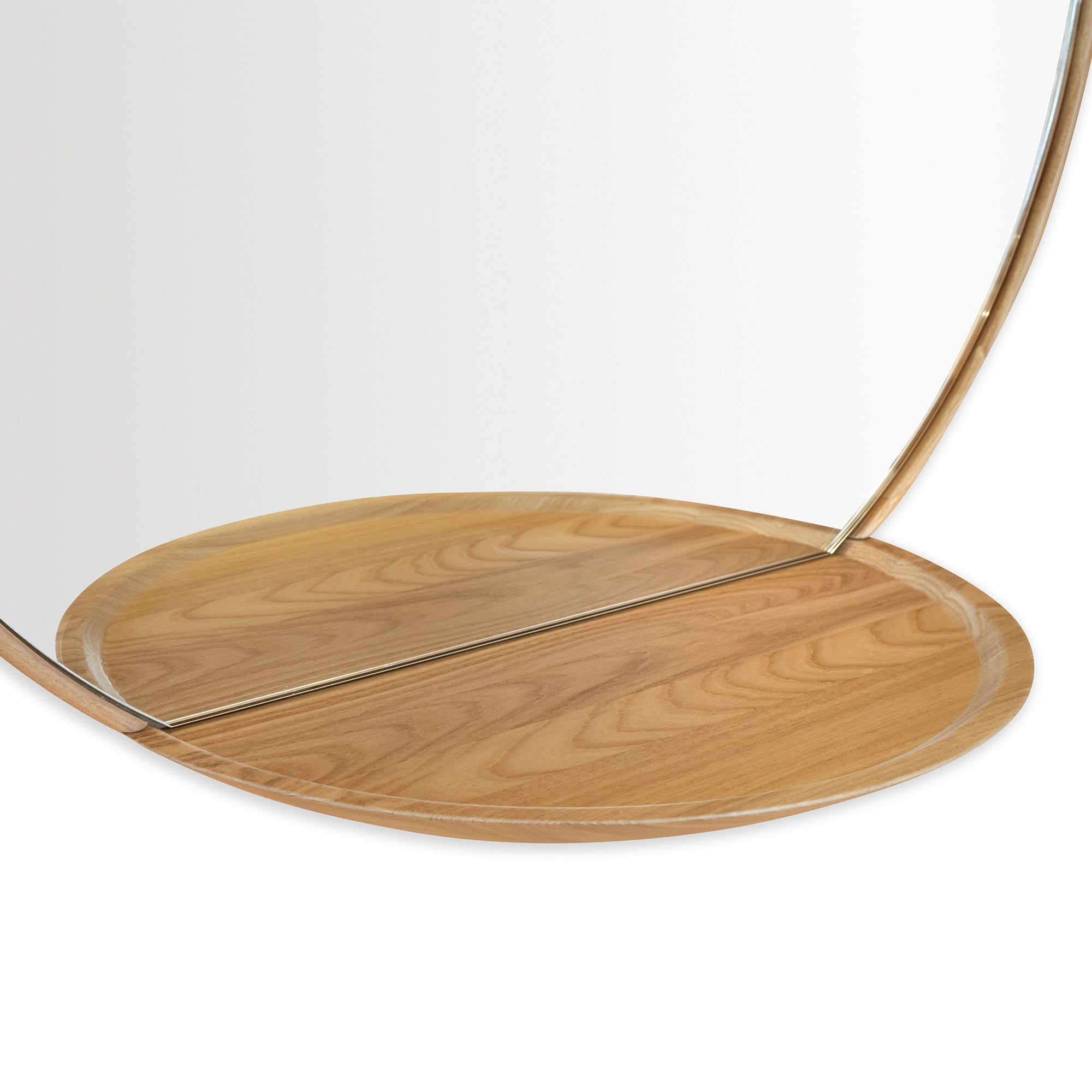 Forma Oak Wall Mirror with Shelf