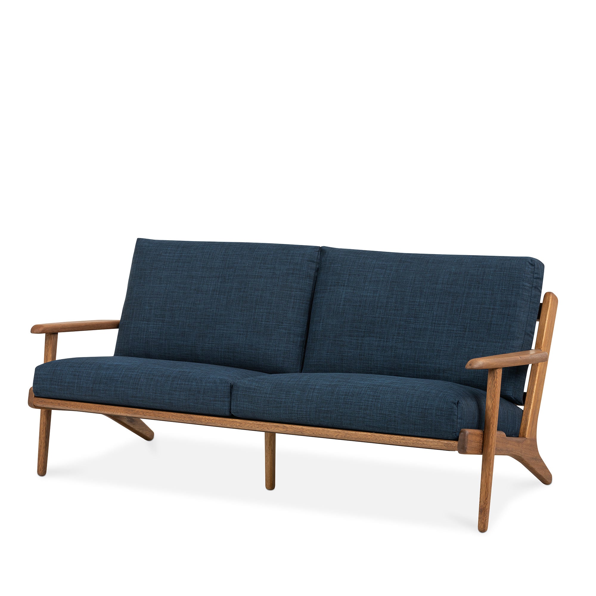Map 3 Seat Sofa - Walnut/Fabric