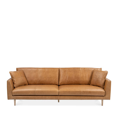 Narvik 4 Seat Sofa - Tan Leather