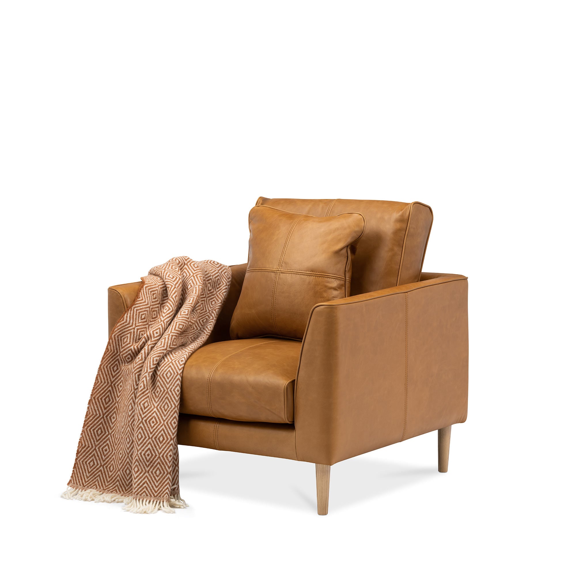 Narvik Armchair Tan Full-Grain Leather