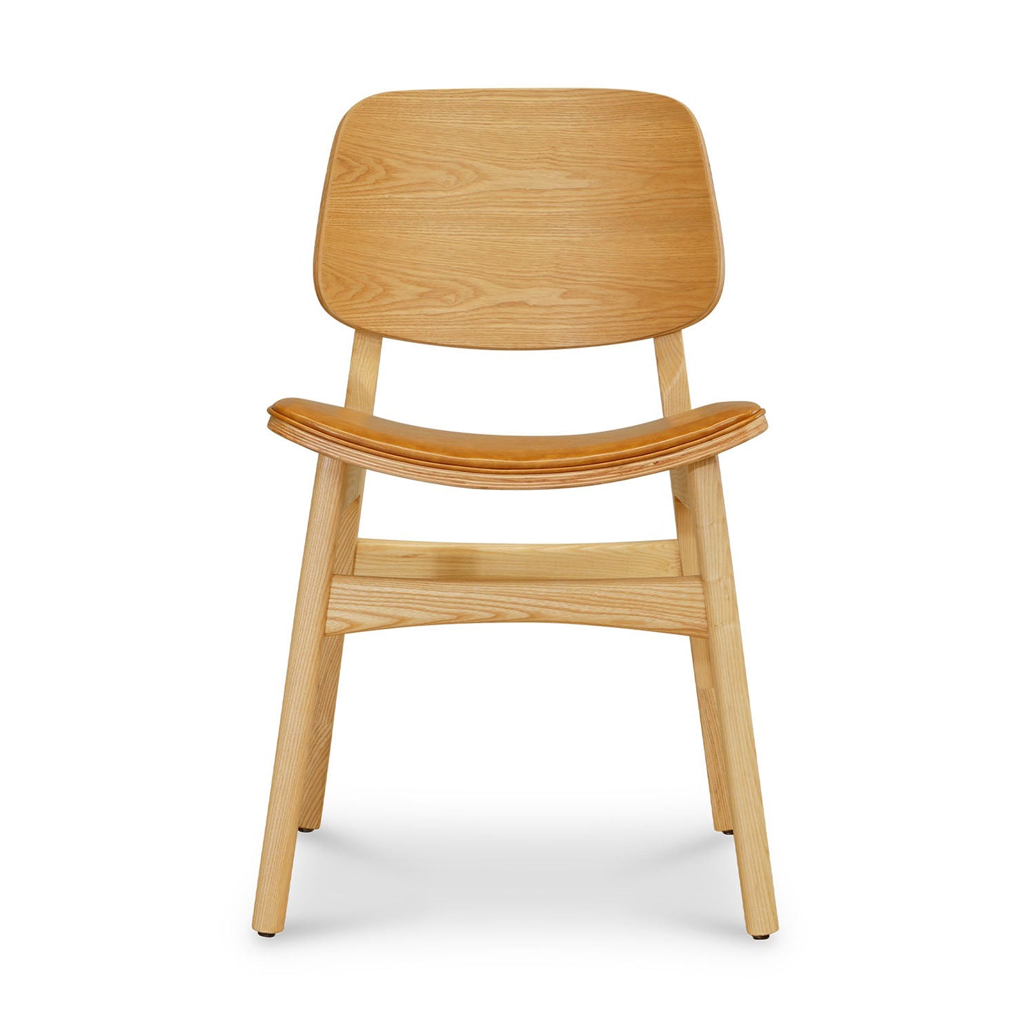 Vara 03 Tan Faux Leather Dining Chair