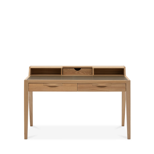 Writers Desk Elm 77 - Olive Leather - Special Order